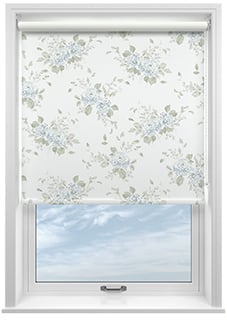 Shabby Chic by Rachel Ashwell Belle Hydrangea (Blackout), Duck Egg - Roller Blind